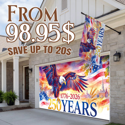 Shineful Bundle Garage and House Flag - Freedom Still Soars