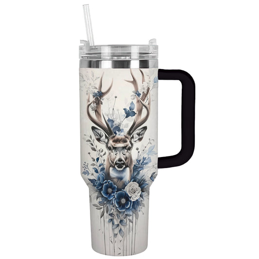 Shineful Tumbler Hunting Deer Floral v2