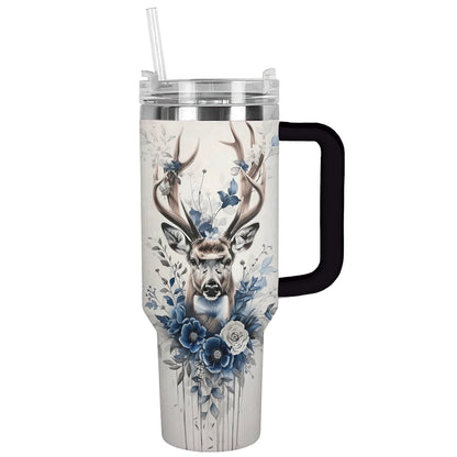 Shineful Tumbler Hunting Deer Floral v2