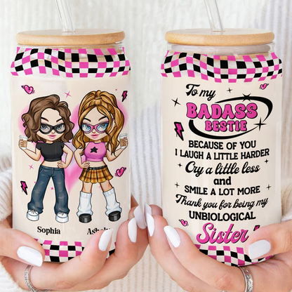 Shineful I Laugh A Little Harder - Y2K Style - Personalized Clear Glass Cup