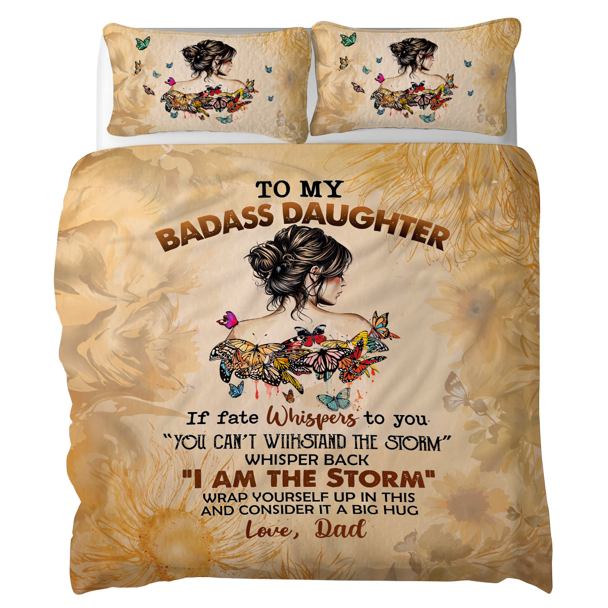 Shineful To my Daughter All Season Quilt 3-Piece Set