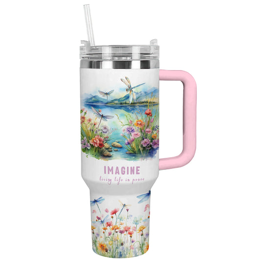 Shineful Tumbler Peaceful Dragonflies