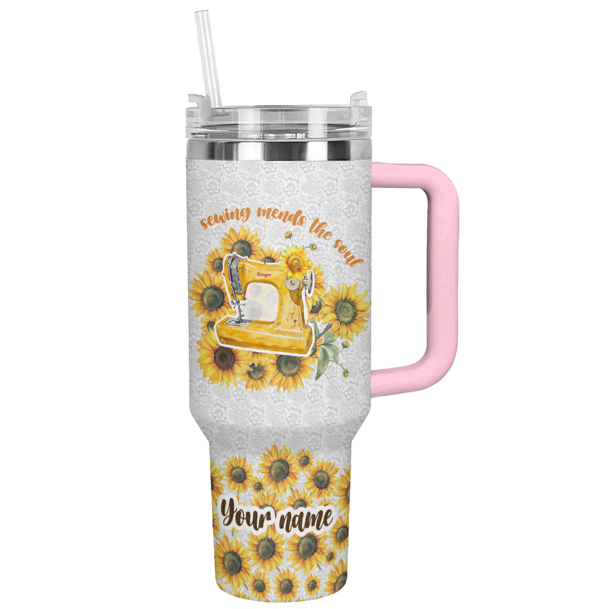 Shineful Tumbler Personalized "Sewing Mends The Soul"