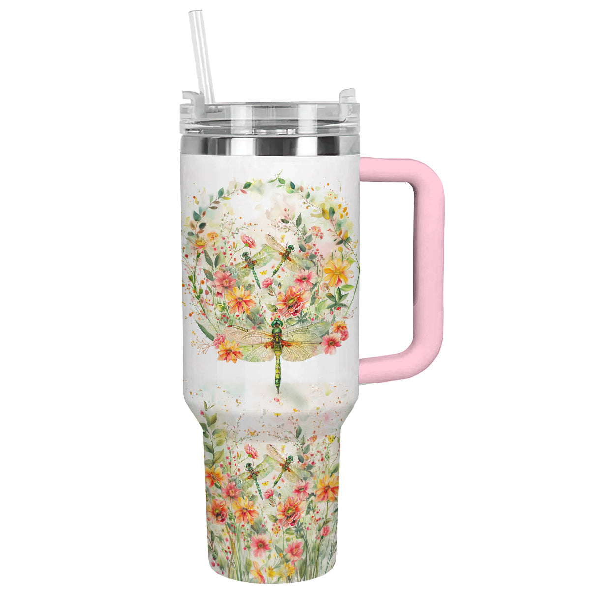 Shineful Tumbler Floral Dragonfly