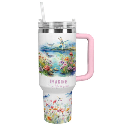 Shineful Tumbler Peaceful Dragonflies