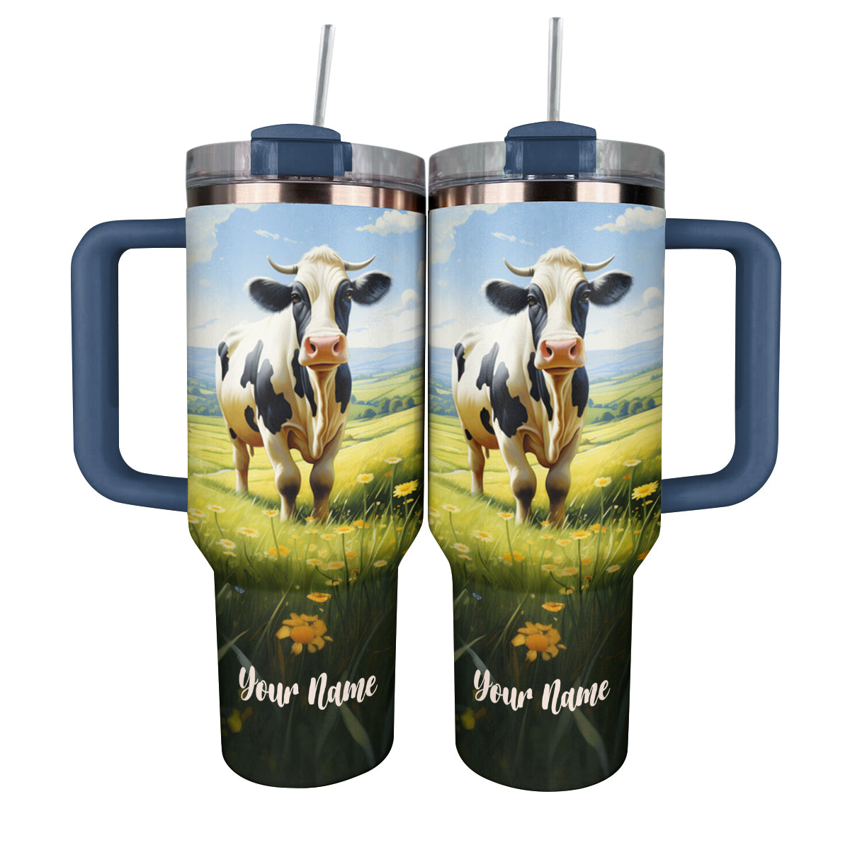 Shineful Tumbler Personalized Charming Cow