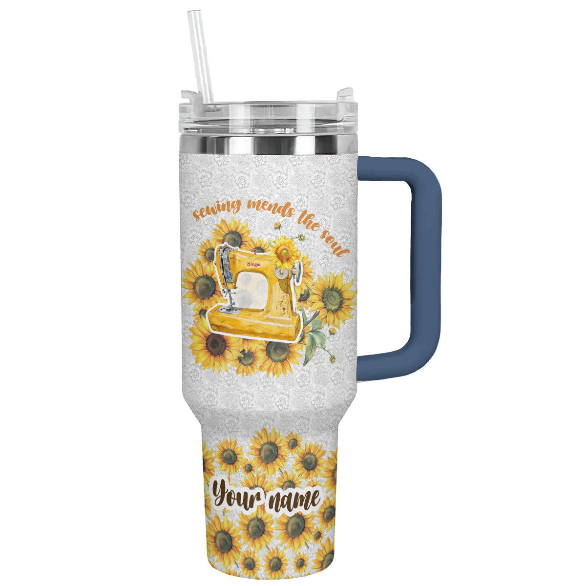 Shineful Tumbler Personalized "Sewing Mends The Soul"