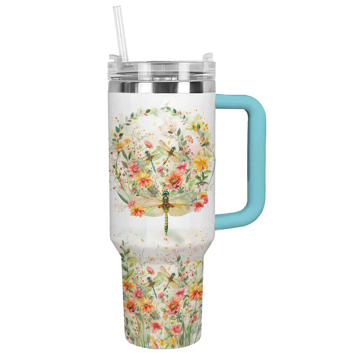 Shineful Tumbler Floral Dragonfly
