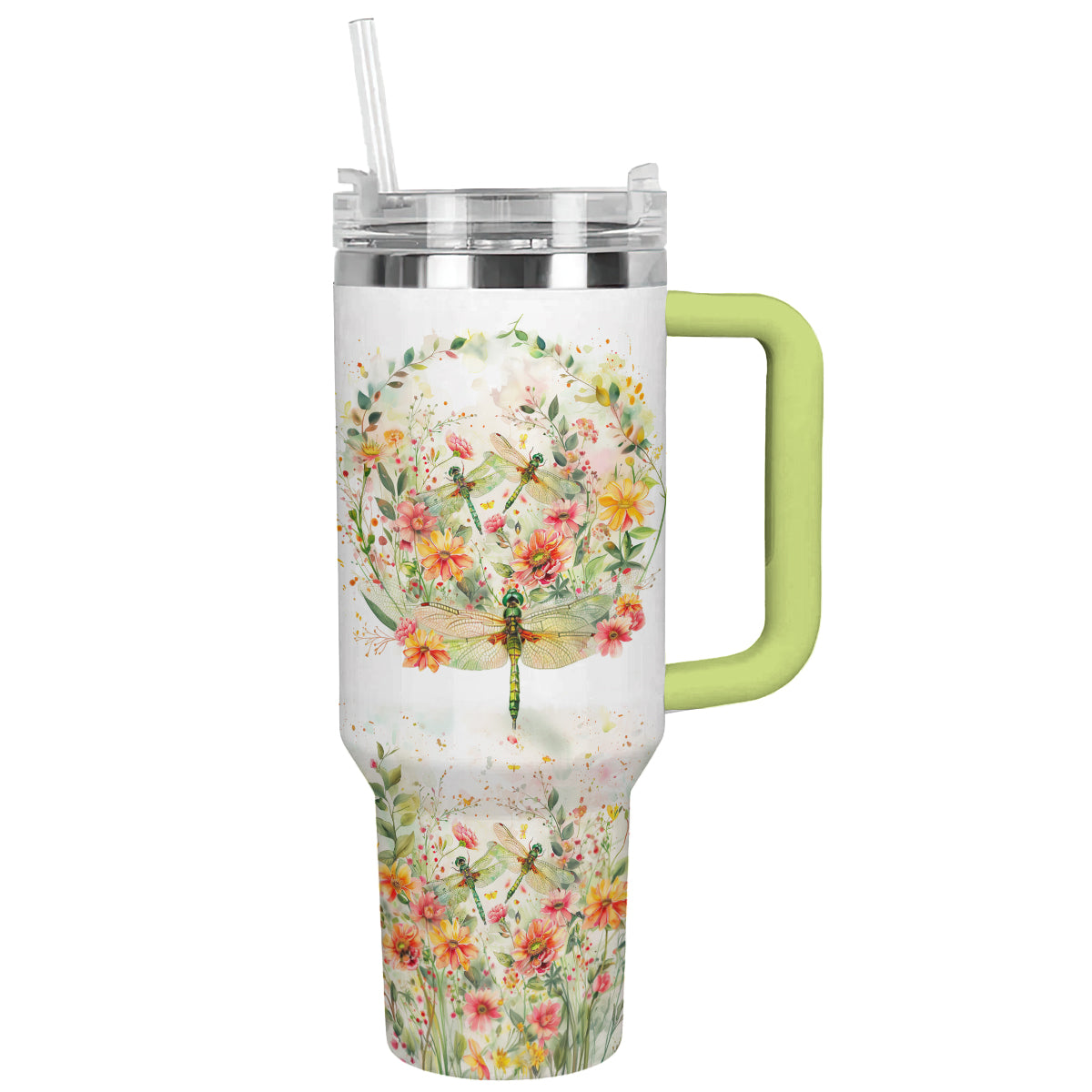 Shineful Tumbler Floral Dragonfly