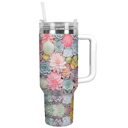 Shineful Tumbler Pretty Succulents Lovely