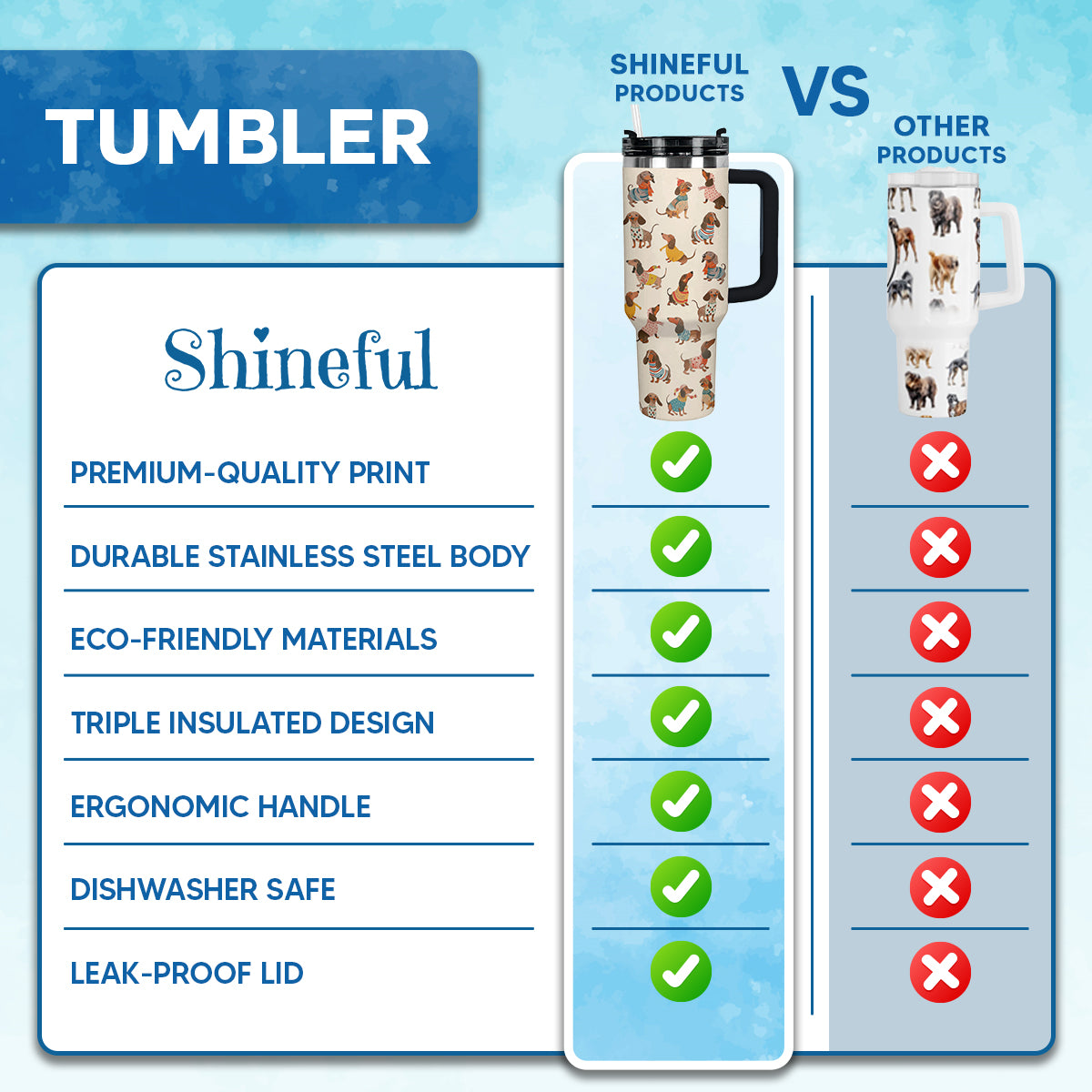 Shineful Tumbler American Eagle Freedom