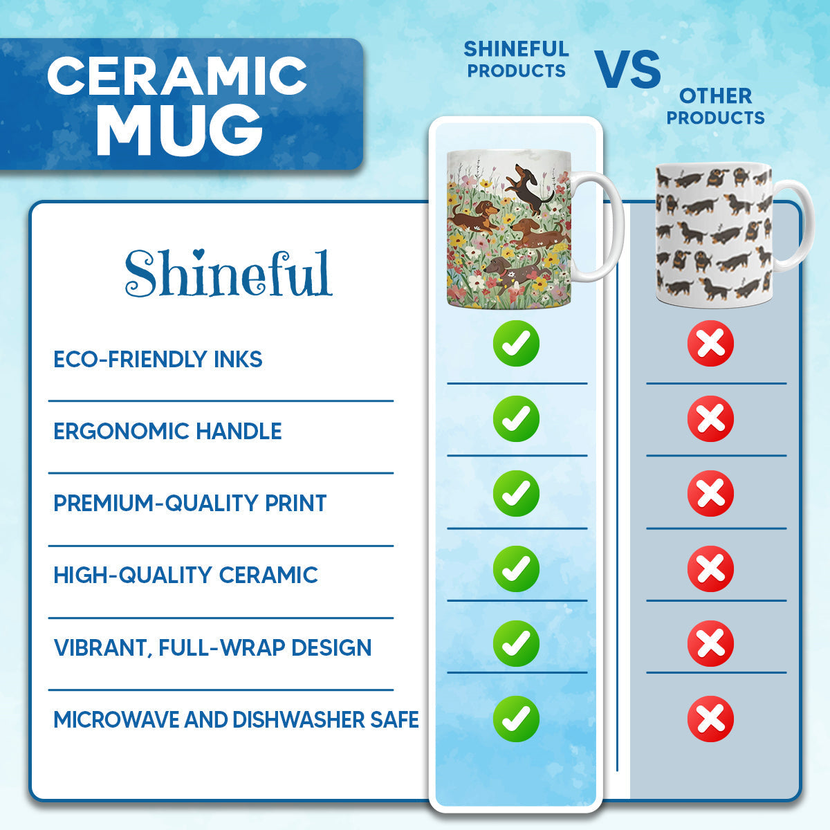 Shineful Ceramic Mug Midnight Garden