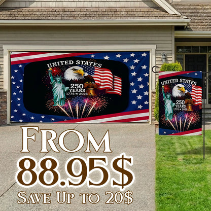 Shineful Bundle Garage and Garden Flag - Let Freedom Rise United States