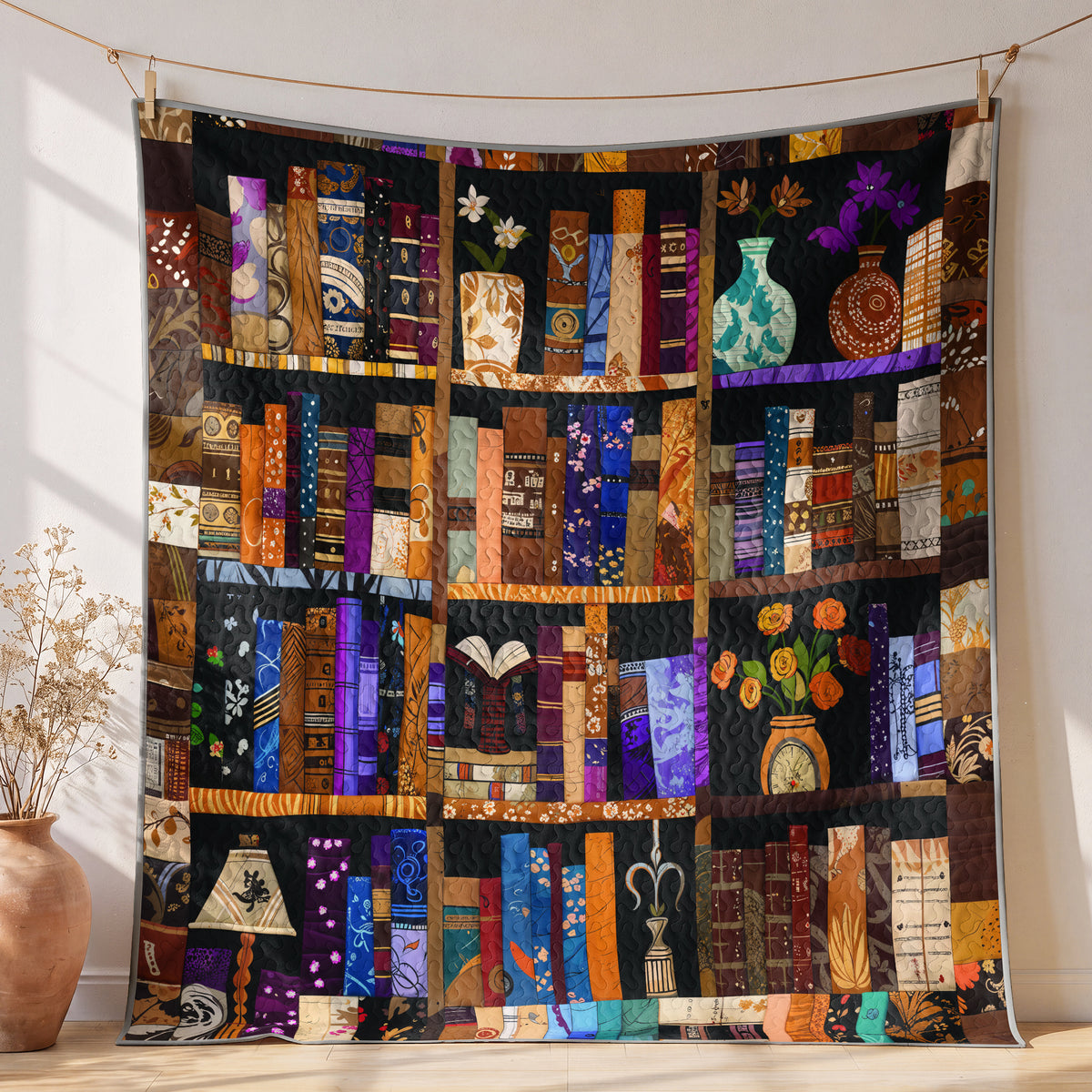 Shineful Quilt 3-Piece Set Library Dreams