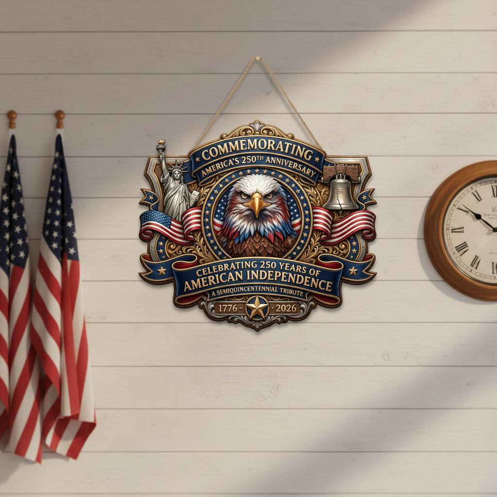 Shineful Eagle Tribute Wood Sign