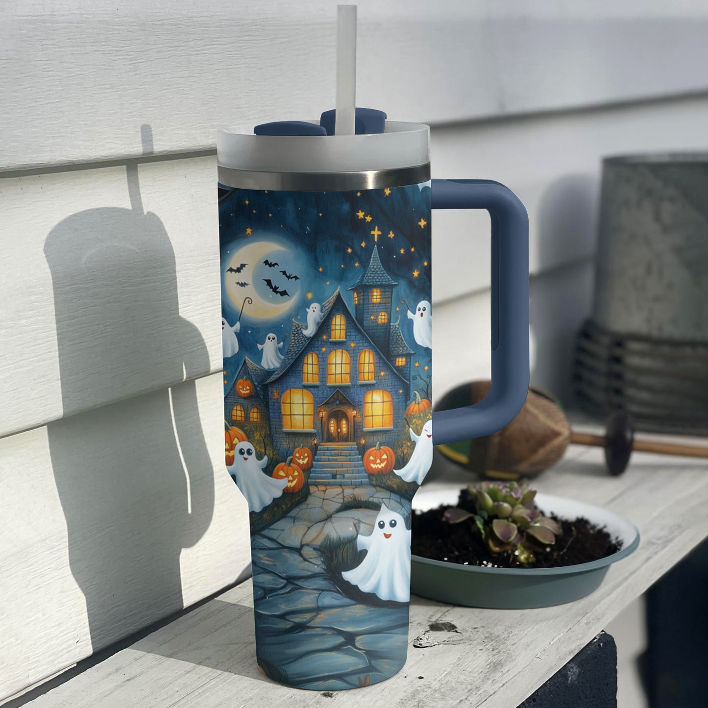 Shineful Tumbler Halloween Haunted House