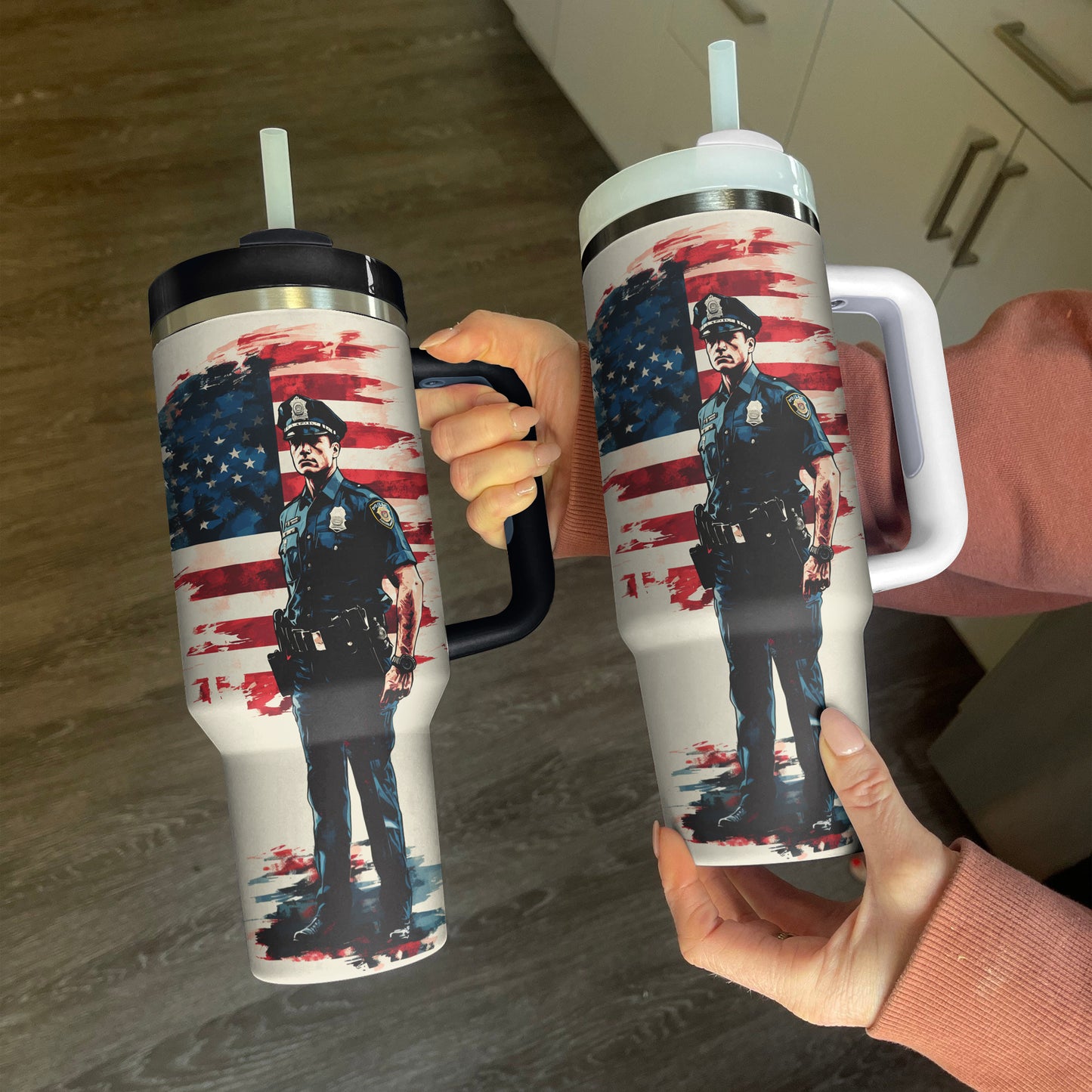 Shineful Tumbler American Police Officer