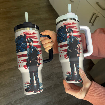 Shineful Tumbler American Police Officer