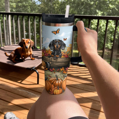 Shineful Tumbler Autumn Dachshund Delight