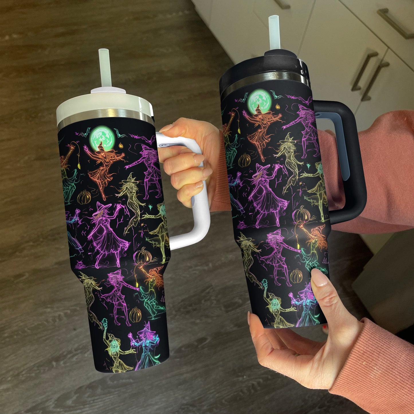 Shineful Tumbler Halloween Neon Witch Dance