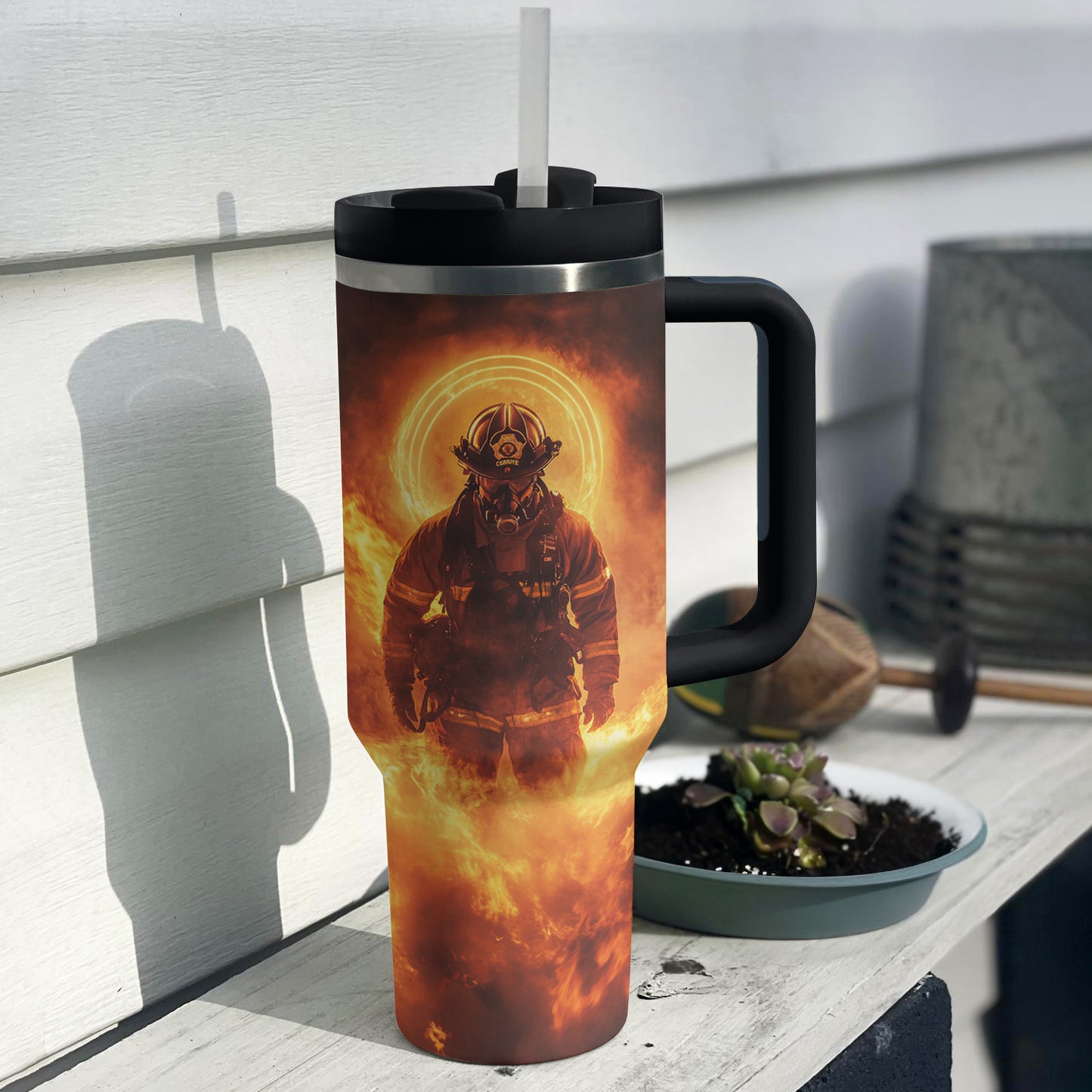 Shineful Tumbler Firefighter Halo