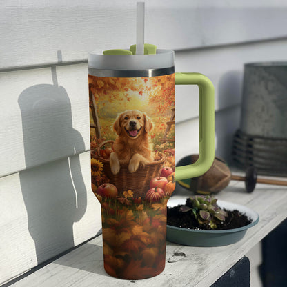Shineful Tumbler Golden Retriever Autumn Harvest