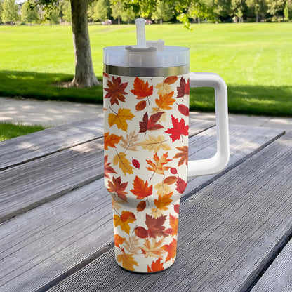 Shineful Tumbler Falling Leaves
