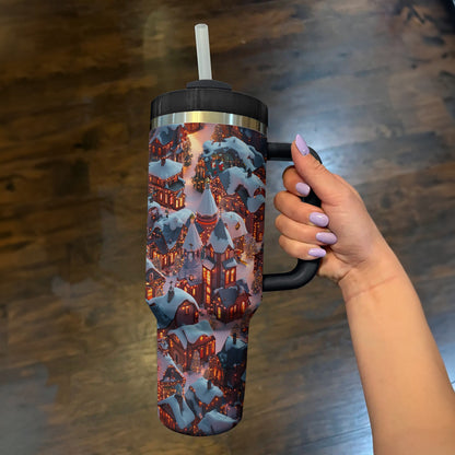 Shineful Tumbler Cozy Christmas Village Night