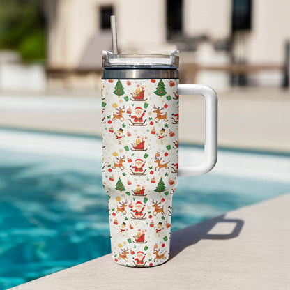 Shineful Tumbler Festive Christmas Joy Pattern