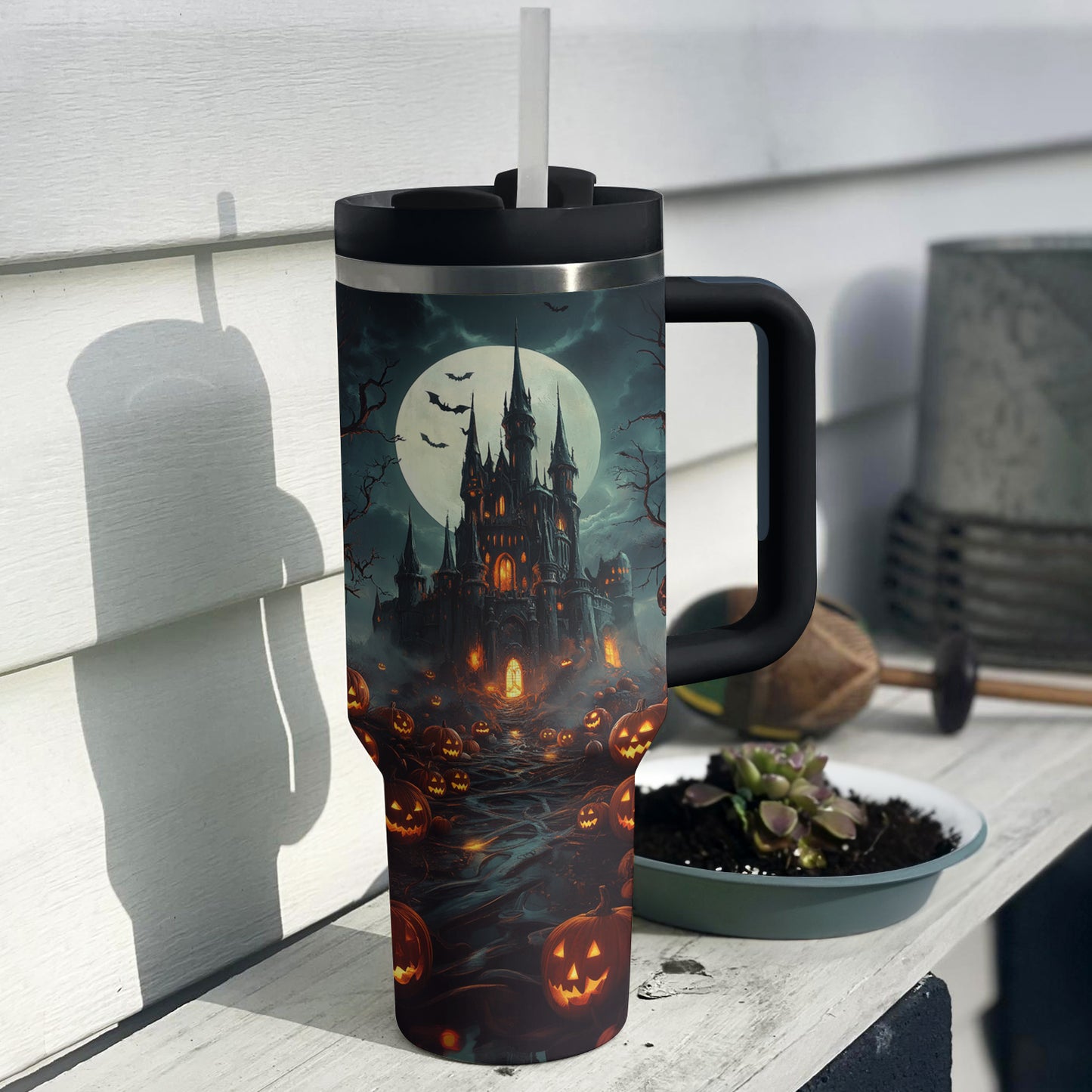 Shineful Tumbler Halloween Haunted Castle
