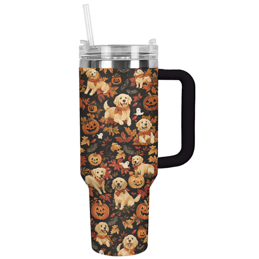 Shineful Tumbler Golden Howl On Halloween