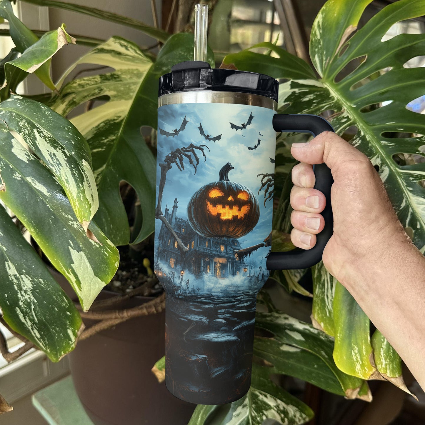 Shineful Tumbler Midnight Haunt Pumpkin