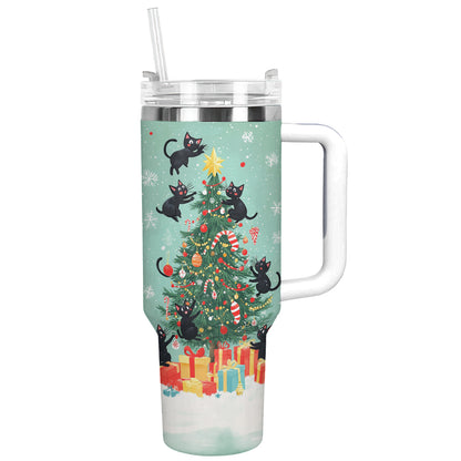 Shineful Tumbler Christmas Cat Mischief