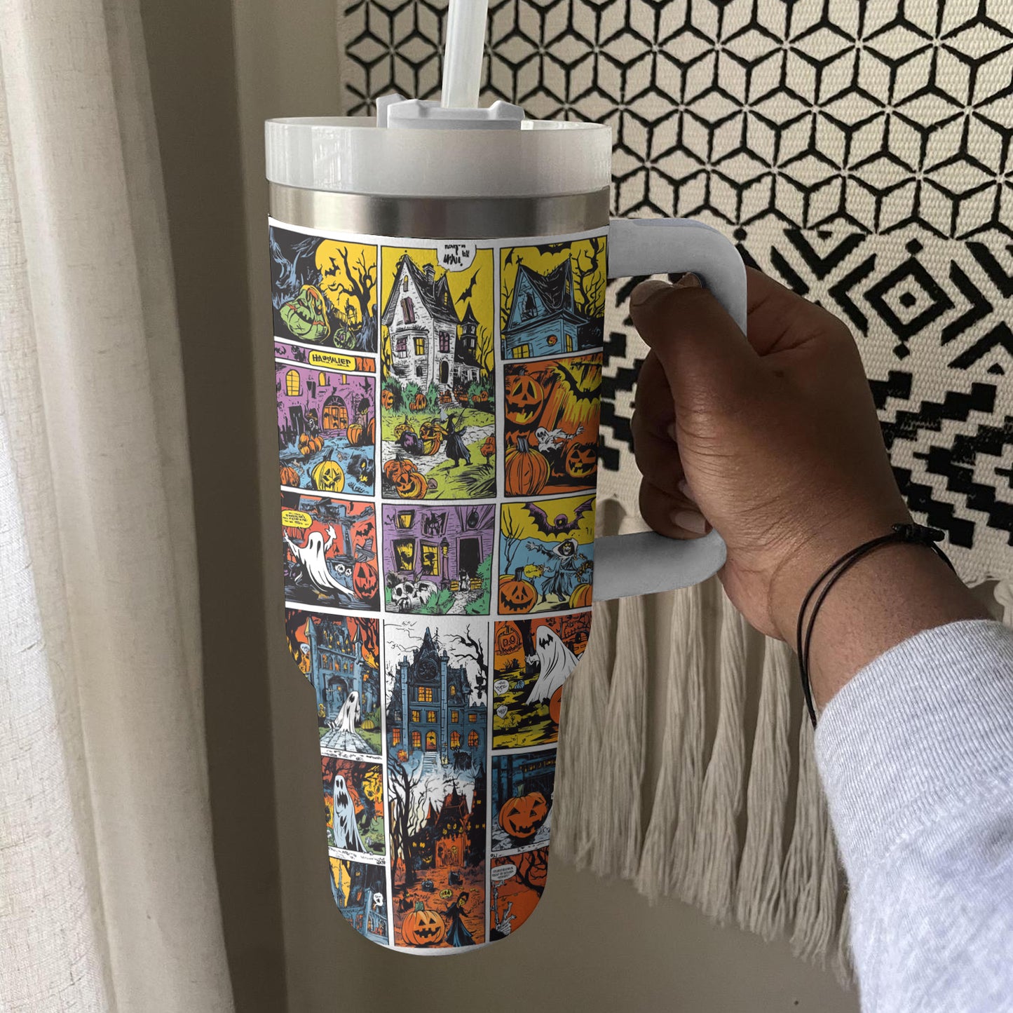 Shineful Tumbler Halloween Comic Spooky Scenes
