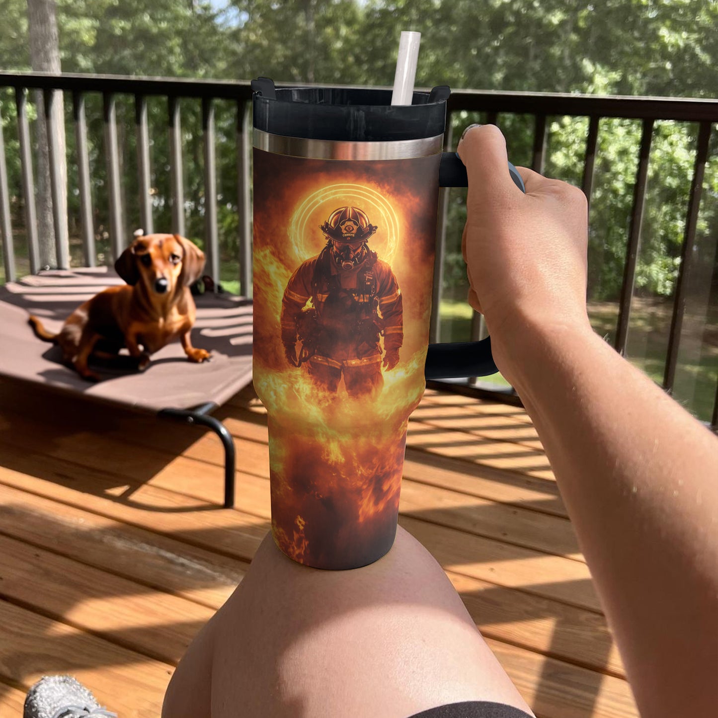 Shineful Tumbler Firefighter Halo