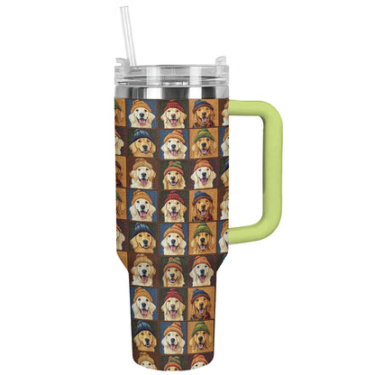 Shineful Tumbler Golden Retriever Autumn Vibes