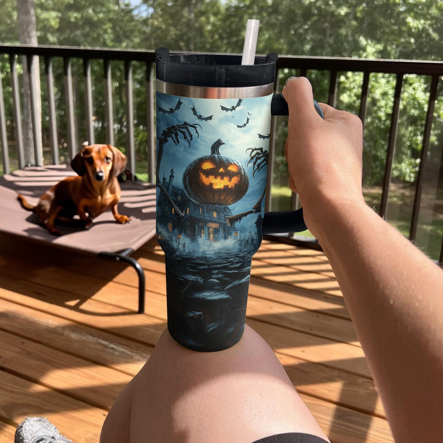 Shineful Tumbler Midnight Haunt Pumpkin