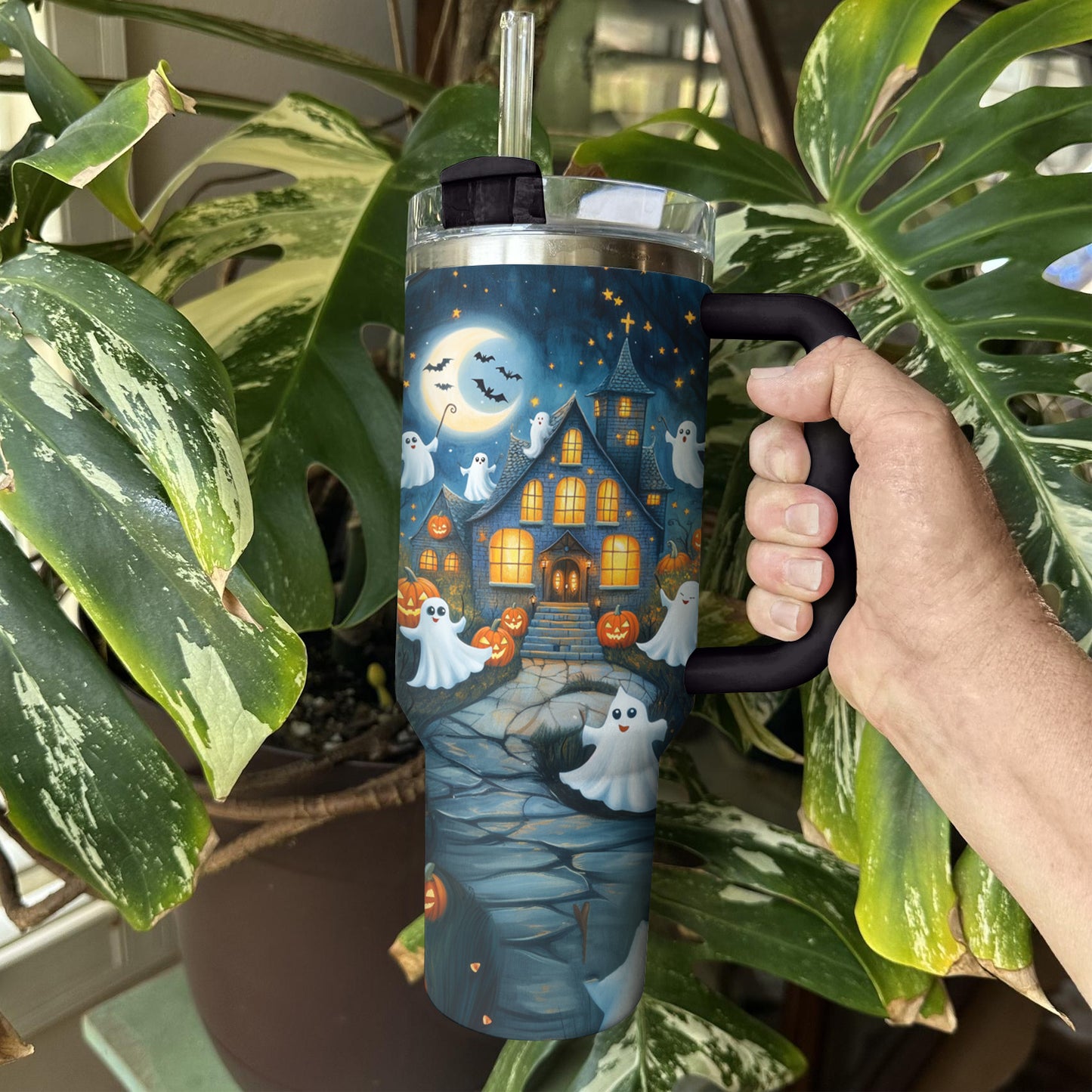 Shineful Tumbler Halloween Haunted House
