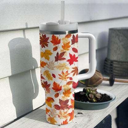 Shineful Tumbler Falling Leaves