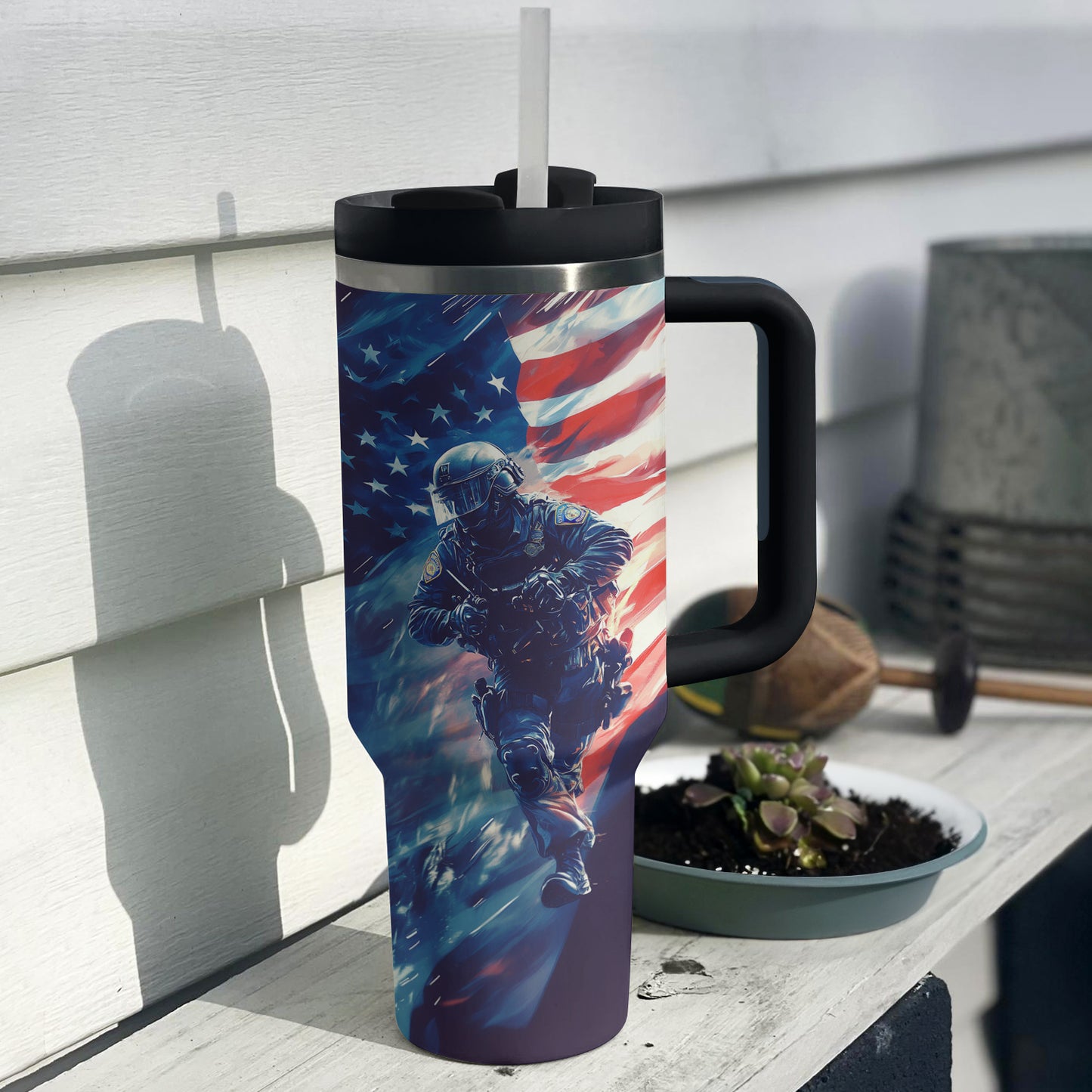 Shineful Tumbler Patriotic SWAT Officer