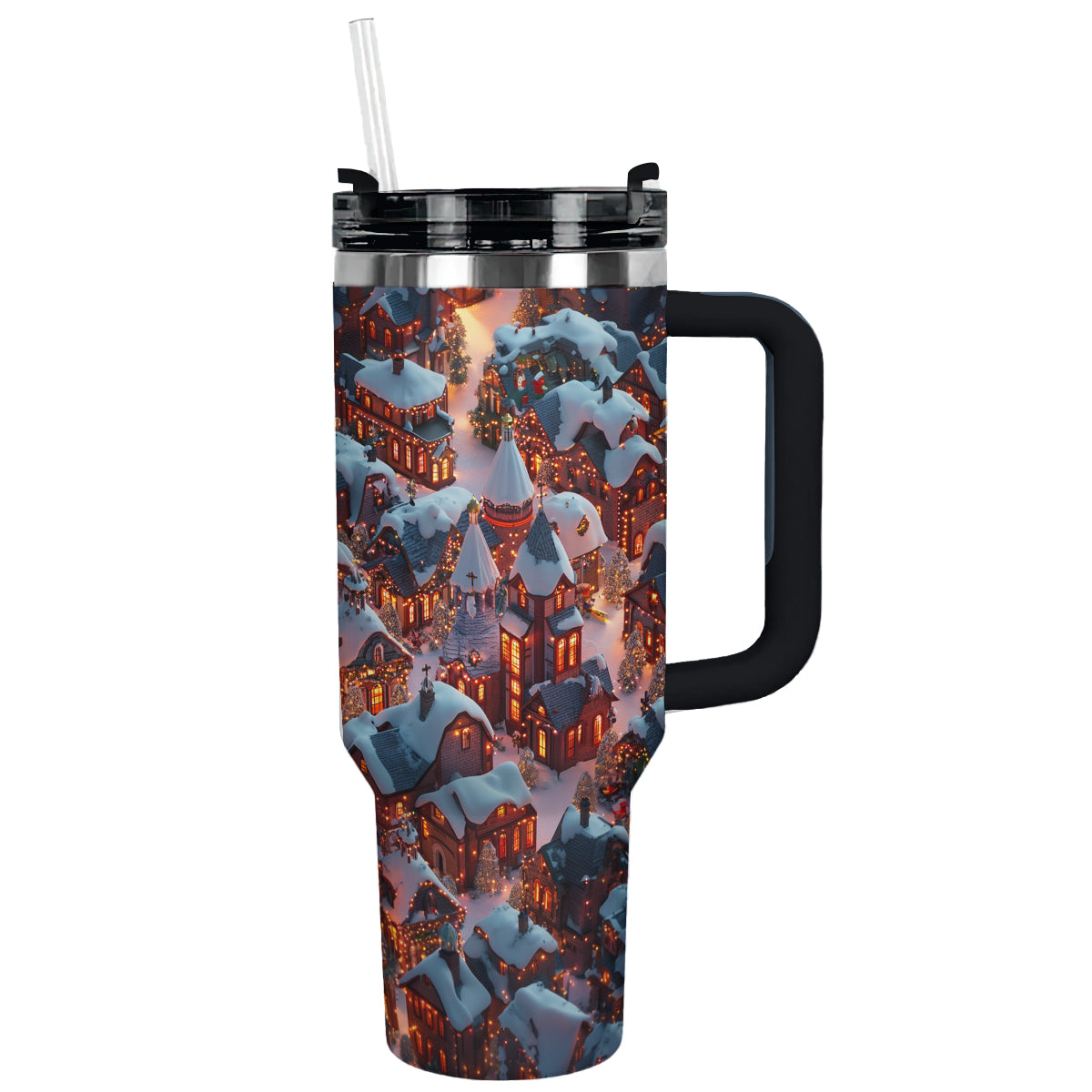 Shineful Tumbler Cozy Christmas Village Night