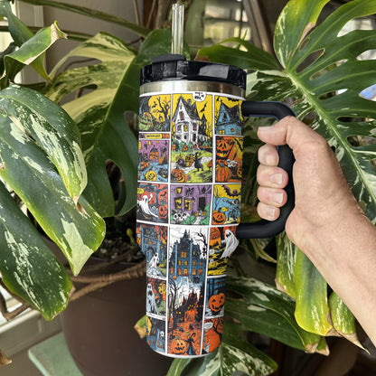 Shineful Tumbler Halloween Comic Spooky Scenes