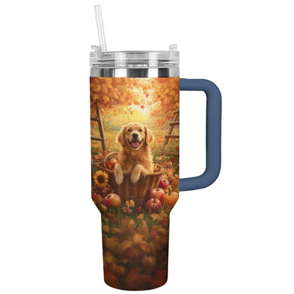 Shineful Tumbler Golden Retriever Autumn Harvest