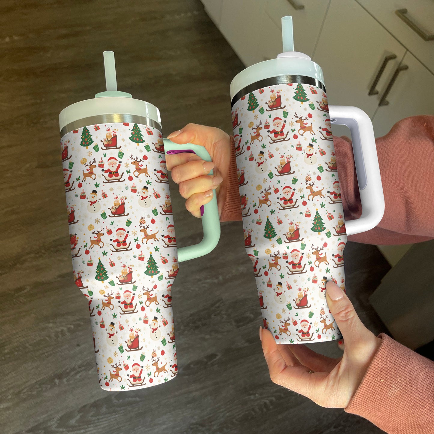 Shineful Tumbler Festive Christmas Joy Pattern