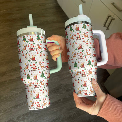 Shineful Tumbler Festive Christmas Joy Pattern