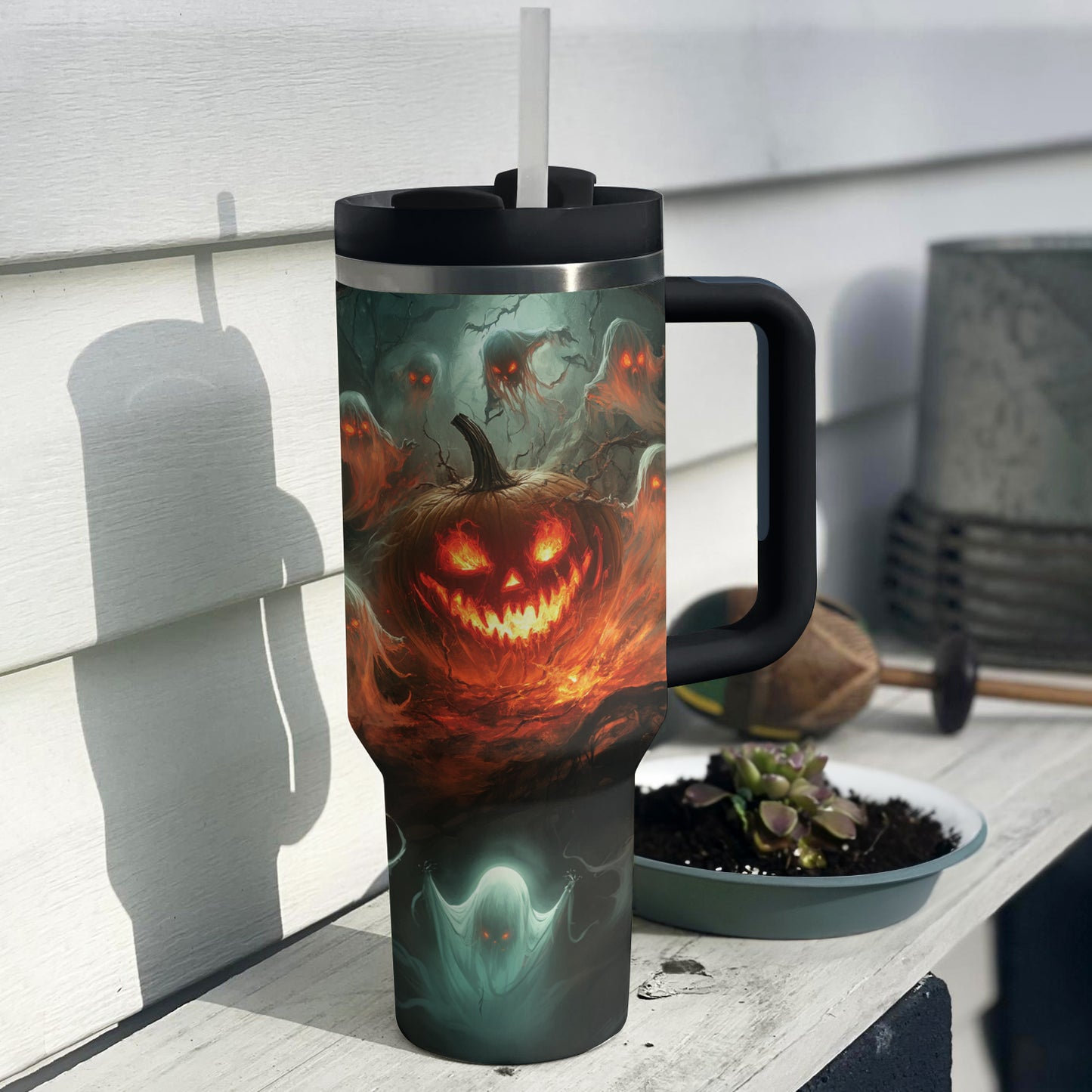 Shineful Tumbler Haunting Pumpkin Spirit