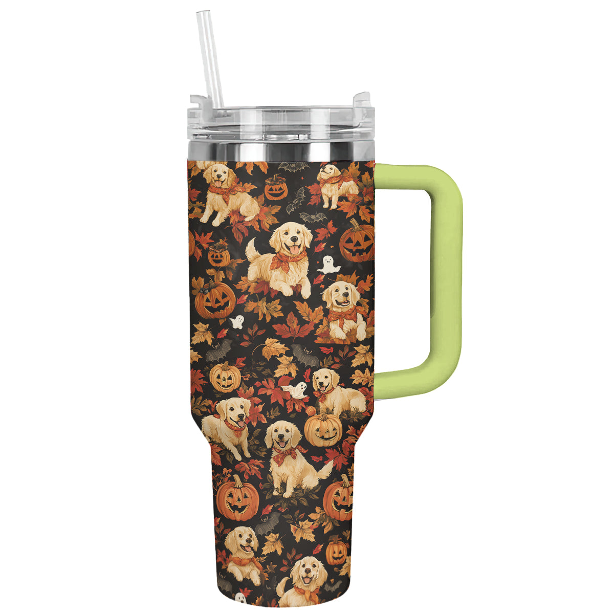 Shineful Tumbler Golden Howl On Halloween