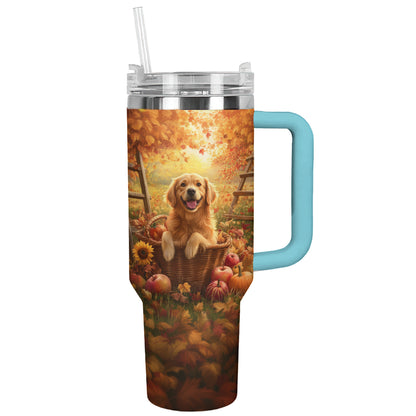Shineful Tumbler Golden Retriever Autumn Harvest