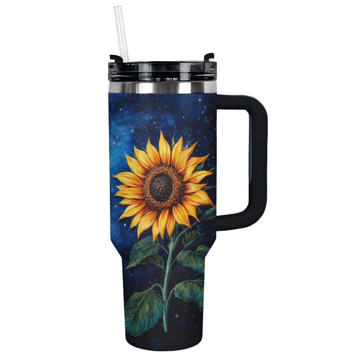 Shineful Tumbler Night Sky Sunflower
