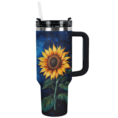 Shineful Tumbler Night Sky Sunflower